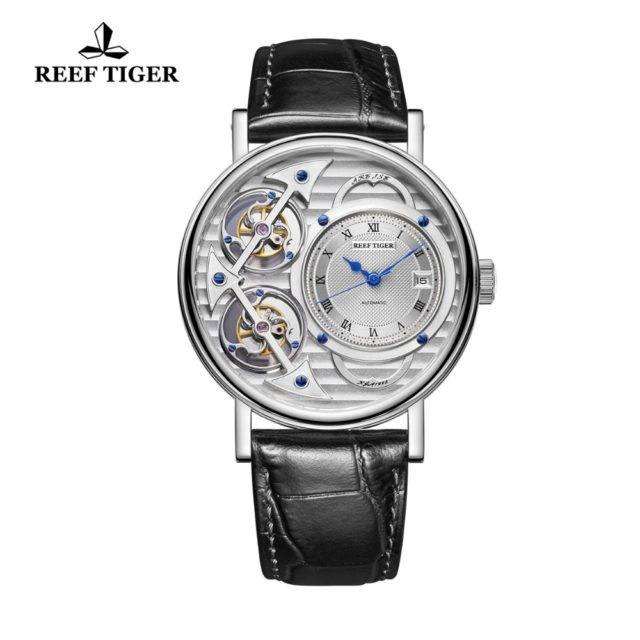 2020 Reef Tiger New Fashion Designer Watches Automatic Watches Skeleton Steel Casual Watches for Men RGA1995