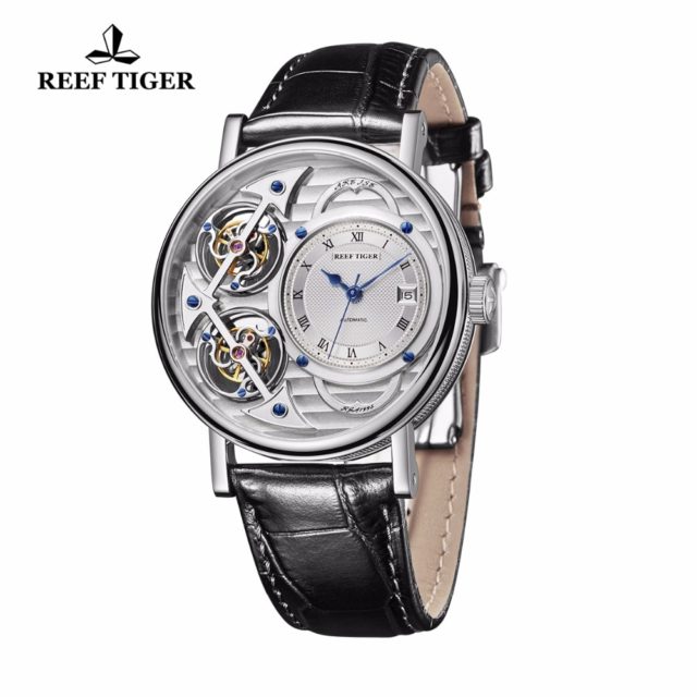 2020 Reef Tiger New Fashion Designer Watches Automatic Watches Skeleton Steel Casual Watches for Men RGA1995