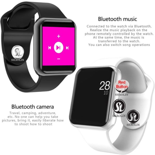 New Bluetooth Smart Watch for Men Women SmartWatch Series 4 for iOS iPhone Android Phone Apple Watch huaweixiaomi(Red Button)