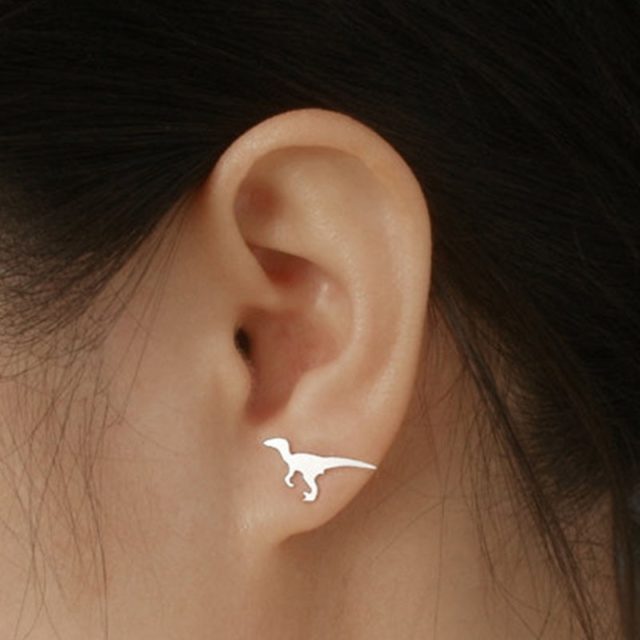 Hot sell Stainless steel women's earrings  Animal Dinosaur Pet Jurassic style earrings for women Trendy earring